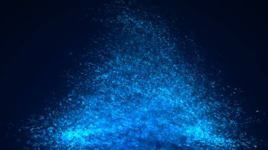 Tornado, abstract digital swirl. Motion. Rotating swirling shapes particles. Tornado formation. 3d rendering