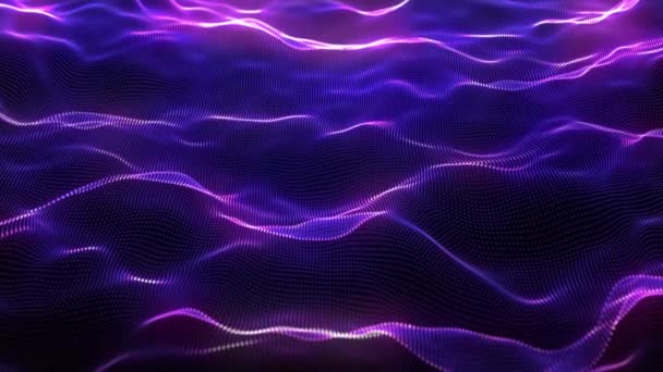 Wave Particles Abstract Background Dynamic Wave Big Data Sound Wave — Stok video