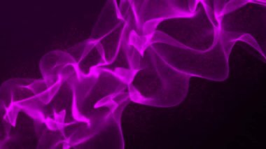 Wave of particles. Abstract background with dynamic wave. Concept of digital communication. Beautiful smooth 4K waveform animation. 3D rendering.