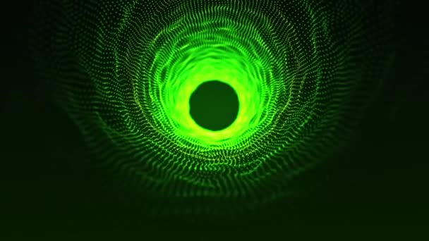 Motion Graphic Flying Digital Technologic Tunnel Render Abstract Digital Background — Stockvideo