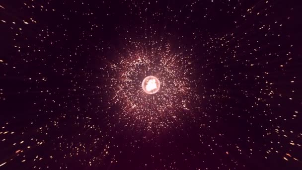 Bilimsel Bir Astronomik Tema Üzerine Soyut Alan Arkaplanı Yıldızlı Karanlık — Stok video