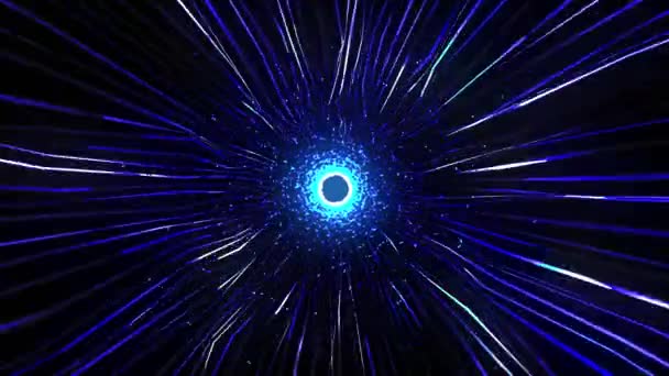 Motion Graphic Flying Digital Technologic Tunnel Render Abstract Digital Background — Stockvideo