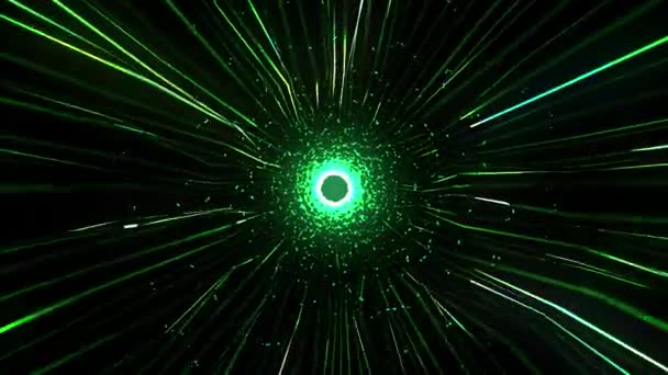 Motion Graphic Flying Digital Technologic Tunnel Render Abstract Digital Background — Stok video
