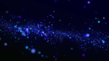 Abstract digital wave of particles. Futuristic point wave. Technology background. 3d. 4k animation.