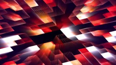 Animation background slow motion glowing of mosaic tiles. Colorful Animated Abstract Shining Block Background. Moving technologies squares with shine light.