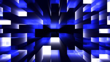 Background glowing of mosaic tiles. Colorful Abstract Shining Block Background. Moving technologies squares with shine light