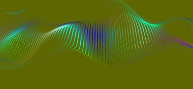 Abstract digital wave of particles. Futuristic point wave. Technology background vector. 3d.