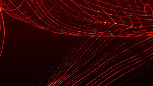 Technologie Achtergrond Abstracte Digitale Deeltjesgolf Futuristische Gestippelde Golf Netwerkverbindingsstructuur Weergave — Stockfoto