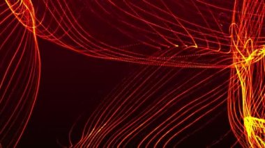 Teknoloji geçmişi. Soyut dijital parçacık dalgası. Fütürist noktalı dalga. Ağ bağlantısı yapısı. Üç boyutlu. 4k animasyon.