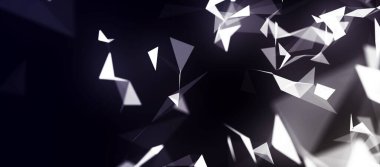 Renkli çokgen boşluk. Bağlantı noktaları ve çizgi yapısı. Dijital arka plan. Üçgen fütüristik iş duvar kâğıdı. Veri teknolojisi ve bilimsel çizim. 3d oluşturma