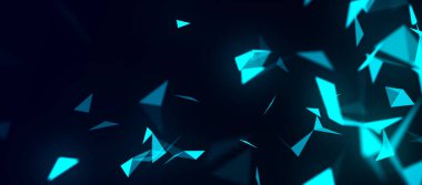 Renkli çokgen boşluk. Bağlantı noktaları ve çizgi yapısı. Dijital arka plan. Üçgen fütüristik iş duvar kâğıdı. Veri teknolojisi ve bilimsel çizim. 3d oluşturma