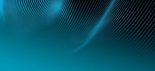 Abstract Digital Wave Particles Futuristic Point Wave Technology Background Vector — Vettoriale Stock