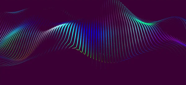 Abstract Digital Wave Particles Futuristic Point Wave Technology Background Vector — Vetor de Stock