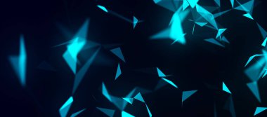 Renkli çokgen boşluk. Bağlantı noktaları ve çizgi yapısı. Dijital arka plan. Üçgen fütüristik iş duvar kâğıdı. Veri teknolojisi ve bilimsel çizim. 3d oluşturma