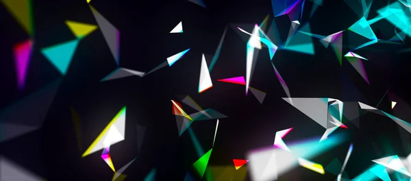 Gekleurde Veelhoekige Ruimte Aansluitpunten Lijnstructuur Digitale Achtergrond Driehoekig Futuristisch Zakelijk — Stockfoto