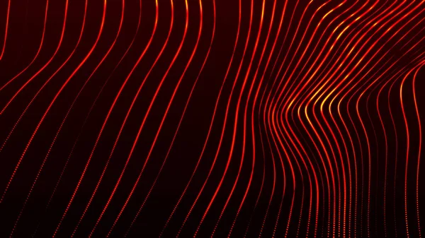 Технологический Фон Абстрактная Цифровая Волна Частиц Футуристическая Пунктирная Волна Структура — стоковое фото