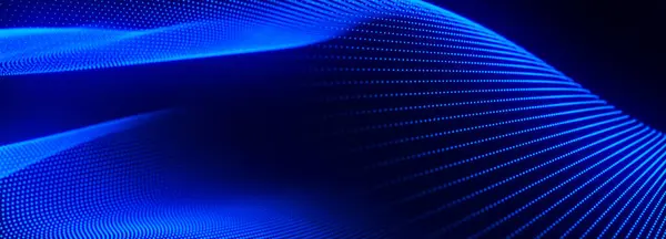 Цифрові Технології Фону Динамічна Хвиля Світлових Точок Футуристичний Фон Презентаційного — стокове фото