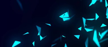 Renkli çokgen boşluk. Bağlantı noktaları ve çizgi yapısı. Dijital arka plan. Üçgen fütüristik iş duvar kâğıdı. Veri teknolojisi ve bilimsel çizim. 3d oluşturma