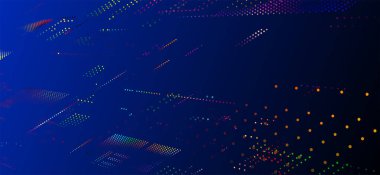 Abstract technology background. Big data digital code. Futuristic dots background. Science background. 3d rendering. Technology background vector