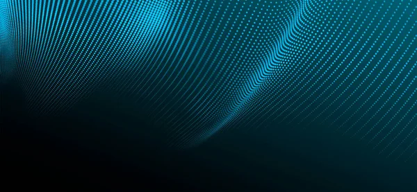 Abstract Digital Wave Particles Futuristic Point Wave Technology Background Vector — 图库矢量图片