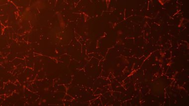 Renkli çokgen boşluk. Bağlantı noktaları ve çizgi yapısı. Dijital arka plan. Üçgen fütüristik iş duvar kâğıdı. Üç boyutlu. 4k animasyon.