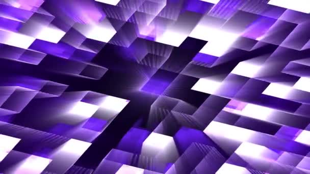 Animation Background Slow Motion Glowing Mosaic Tiles Colorful Animated Abstract — Video Stock