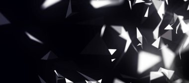 Renkli çokgen boşluk. Bağlantı noktaları ve çizgi yapısı. Dijital arka plan. Üçgen fütüristik iş duvar kâğıdı. Veri teknolojisi ve bilimsel çizim. 3d oluşturma