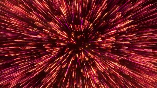 Красочные Фейерверки Воздушные Полёты Внутри Праздничного Фейерверка Небесная Красота Вселенной — стоковое видео