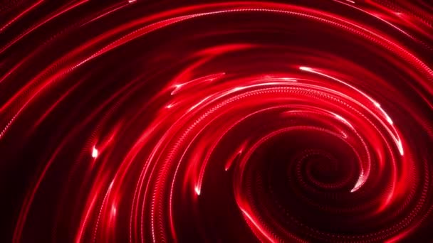 エネルギー ボルテックス発射 赤い液体催眠ループアクア旋回旋回 軽やかな渦 抽象的なデジタル旋回 動きだ 旋回する形の粒子 3Dレンダリング 4Kアニメーション — ストック動画