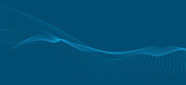 Parçacıkların soyut dijital dalgası. Gelecekçi nokta dalgası. Teknoloji arka plan vektörü. 3d.