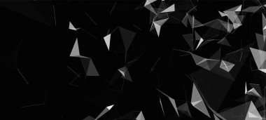 Renkli çokgen boşluk. Bağlantı noktaları ve çizgi yapısı. Dijital arka plan. Üçgen fütüristik iş duvar kâğıdı. Veri teknolojisi ve bilimsel çizim. 3D görüntüleme. Vektör İllüstrasyonu