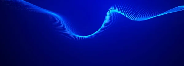数字技术背景 发光点的动态波 彩色的音乐波涛 演示设计的未来背景 3D渲染 维耶斯克伦 — 图库照片