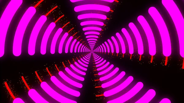 Hypnotische Schleifen Drehen Sich Leuchtender Whirlpool Abstrakter Digitaler Wirbel Rotierende — Stockfoto