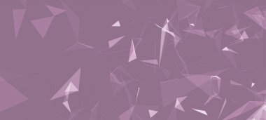 Renkli çokgen boşluk. Bağlantı noktaları ve çizgi yapısı. Dijital arka plan. Üçgen fütüristik iş duvar kâğıdı. Veri teknolojisi ve bilimsel çizim. 3D görüntüleme. Vektör İllüstrasyonu