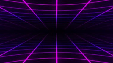 Soyut çizgiler geometrik arkaplan. Veri akışı. Hareket etkisi. Dijital Teknoloji Arkaplanı. Referans 3D Retro Şebeke. 4k animasyon. 3B Görüntü.