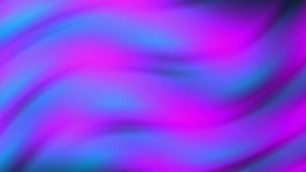 네온의 파란색 분홍색 움직임의 청록색 보라색의 매끄러운 애니메이션 배경으로 애니메이션화 — 비디오
