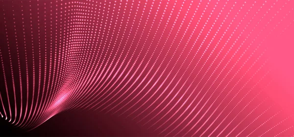 Abstract Digital Wave Particles Futuristic Point Wave Technology Background Vector — Archivo Imágenes Vectoriales