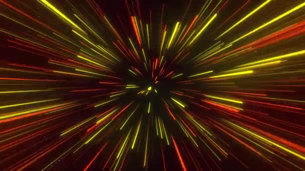 Fundalul Geometric Abstract Liniilor Radiale Tunelul Dataflow Steaua Explozivă Efect — Videoclip de stoc