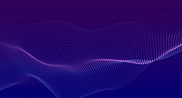 Abstract Digital Wave Particles Futuristic Point Wave Technology Background Vector — Image vectorielle