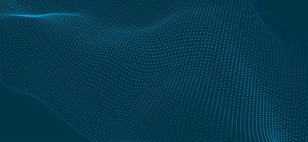 Abstract Digital Wave Particles Futuristic Point Wave Technology Background Vector — Stockvektor