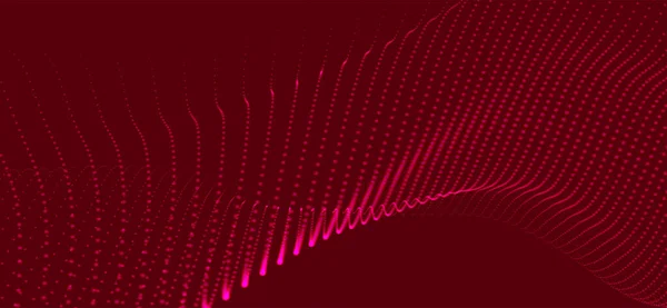 Абстрактна Цифрова Хвиля Частинок Футуристична Точкова Хвиля Технологічний Вектор Тла — стоковий вектор