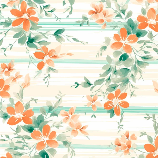 Patrón Vector Sin Costuras Con Muchas Flores Abstractas Primavera Para — Archivo Imágenes Vectoriales