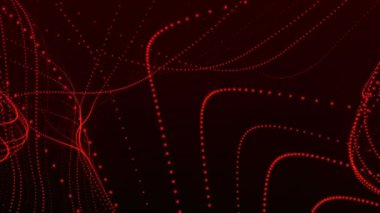 Dijital teknoloji geçmişi. Parlayan noktaların dinamik dalgası. Renkli müzik dalgası. Sunum tasarımı için fütüristik arka plan. 3D görüntüleme. 4k animasyon.