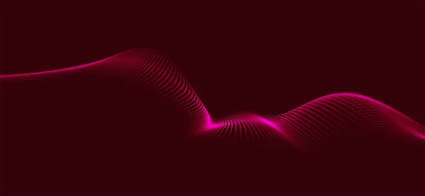 Abstract Digital Wave Particles Futuristic Point Wave Technology Background Vector — 图库矢量图片
