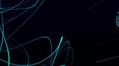 Dijital teknoloji geçmişi. Parlayan noktaların dinamik dalgası. Renkli müzik dalgası. Sunum tasarımı için fütüristik arka plan. 3D görüntüleme. 4k animasyon.