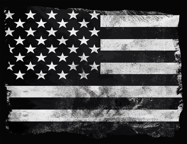 Vintage Stylu Wydruku Amerykańskiej Flagi Czarnym Tle Amerykańska Flaga Stylu — Wektor stockowy
