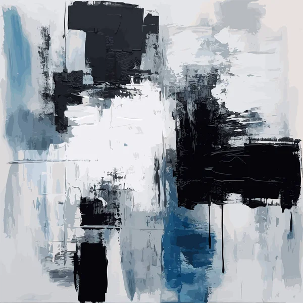 Abstract Oil Texture Background Paint Canvas Modern Art Brushstrokes Paint — Stock Vector