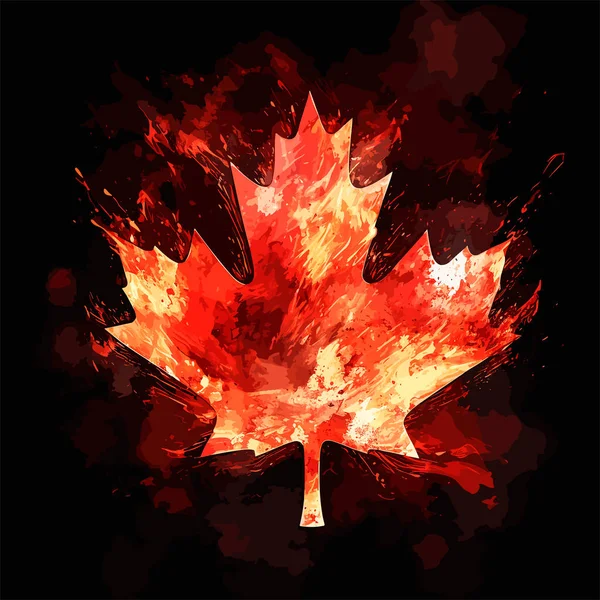 Rode Esdoorn Blad Vector Illustratie Canada Vector Symbool Maple Blad — Stockvector