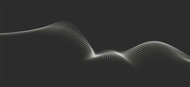 Abstract digital wave of particles. Futuristic point wave. Technology background vector. 3d.