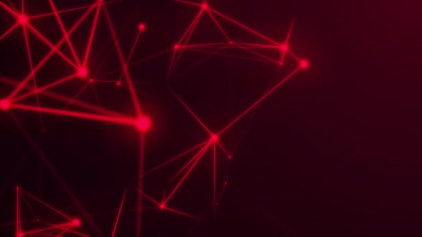 Connexion numérique abstraite points et lignes mobiles. Contexte technologique. Structure de connexion réseau. Fond numérique. Espace polygonal coloré. 3d. Boucle sans couture. Animation 4k
